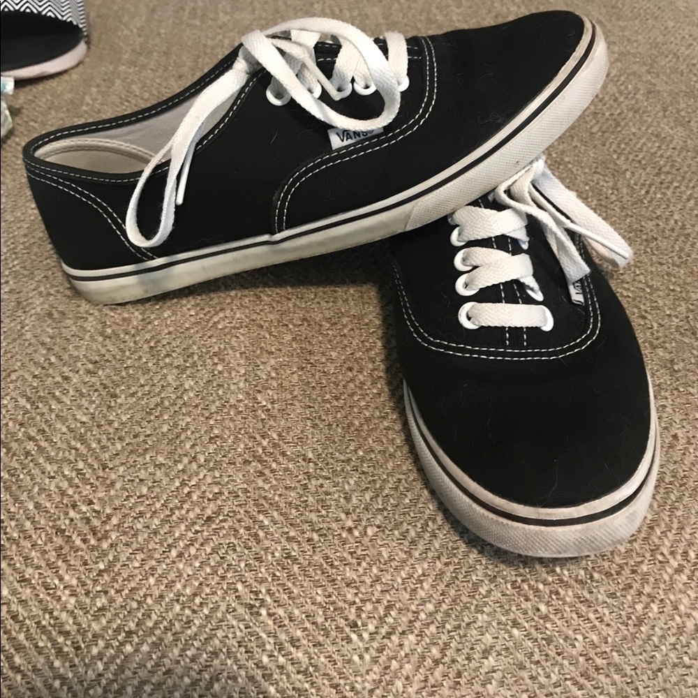 Size 7.5 Black Vans Sneakers
